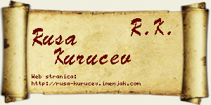 Rusa Kuručev vizit kartica